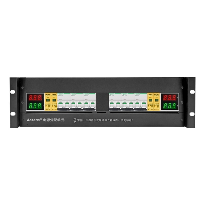 奧盛 機(jī)柜配電單元PDU 3U配電箱施耐德交流2P空開電流電壓表 防雷 雙路