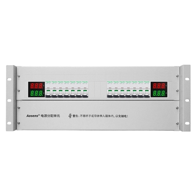奧盛 機(jī)柜配電單元PDU 4U配電箱 施耐德交流1P空開 電流電壓表 雙路