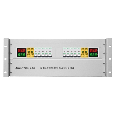 奧盛 機(jī)柜配電單元PDU 4U配電箱 施耐德交流1P空開 防雷電流電壓表 雙路