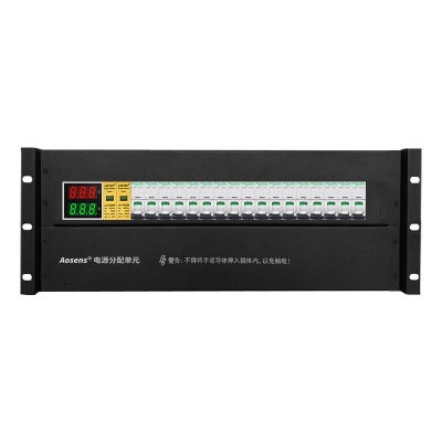 奧盛 機(jī)柜配電單元PDU 4U配電箱施耐德交流1P空開 防雷電流電壓表 單路